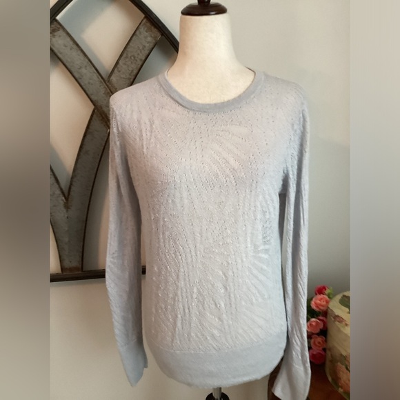 BANANA REPUBLIC Light Italian Mohair Blend Scoop Neck Gray Sweater - Picture 1 of 14